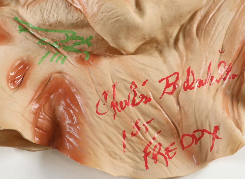 Charles Belardinelli & Jim Doyle Signed (ACOA) "A Nightmare on Elm Street" Freddy Krueger Latex Mask Inscribed "1st Freddy" - A Nightmare on Elm Street