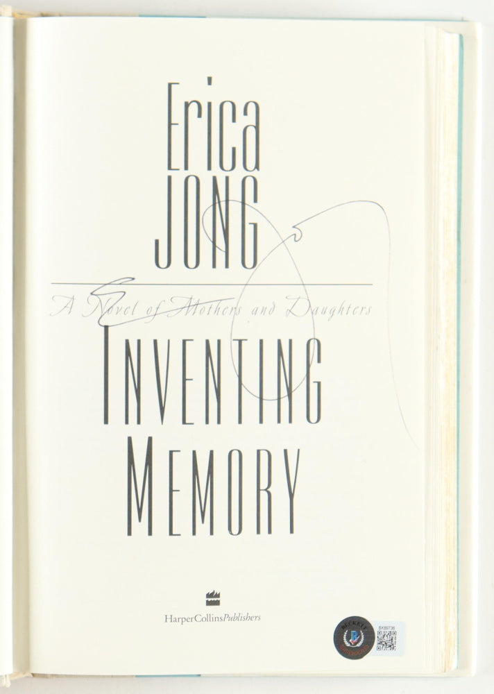 Erica Jong Signed "Erica Jong" Hardcover Book (Beckett) - Regan Reilly Series Author