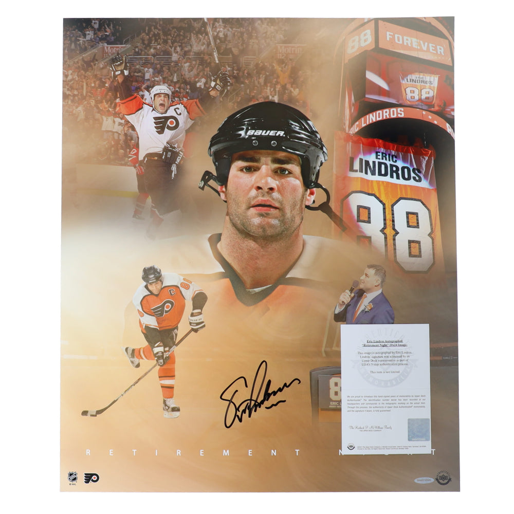 Eric Lindros Signed Flyers 20x24 Photo (UDA)