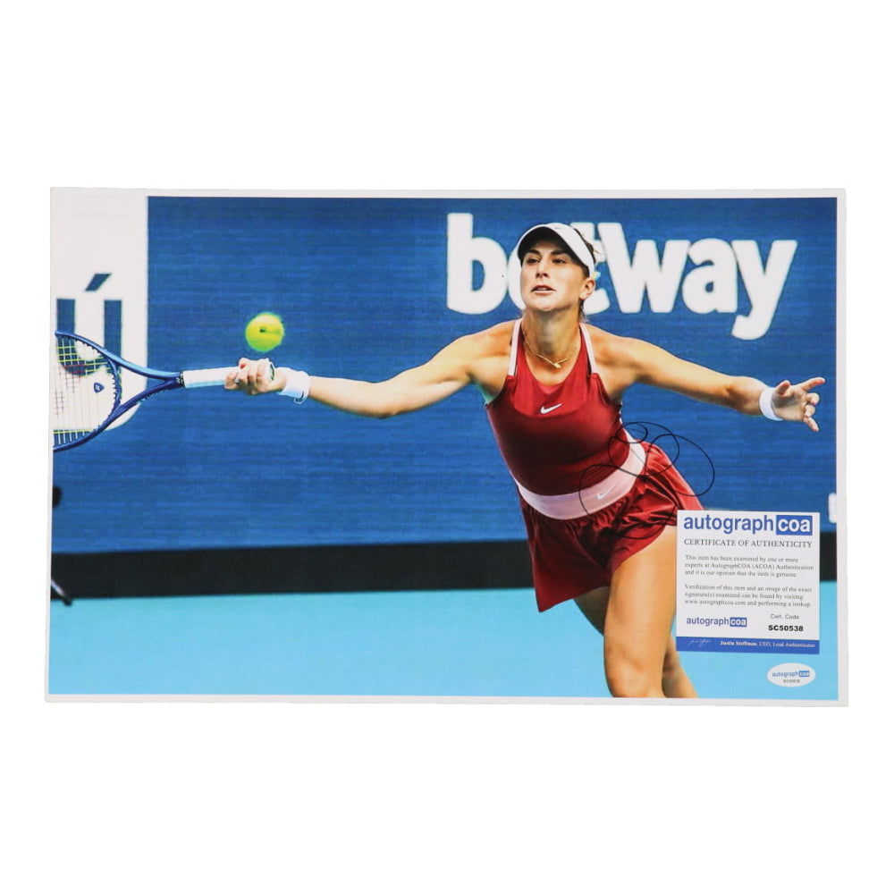 Belinda Bencic Signed 11x17 Photo (ACOA)