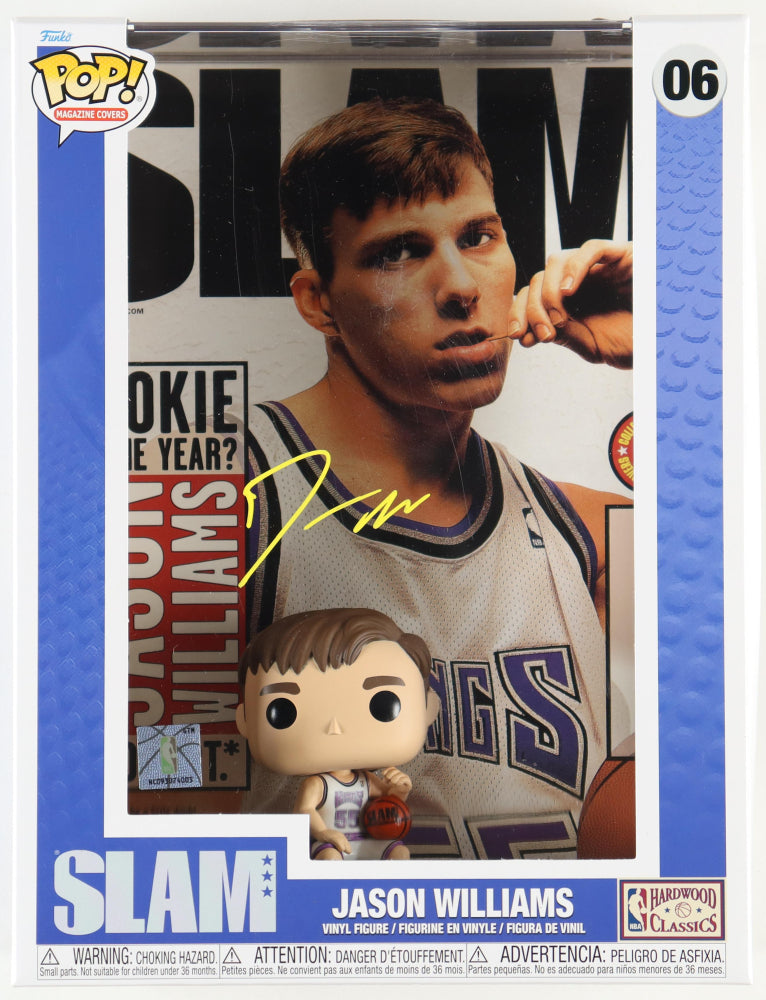 Jason Williams Signed (Beckett) Kings #55 NBA SLAM Funko Pop! Cover Vinyl Figure - Beckett Witnessed