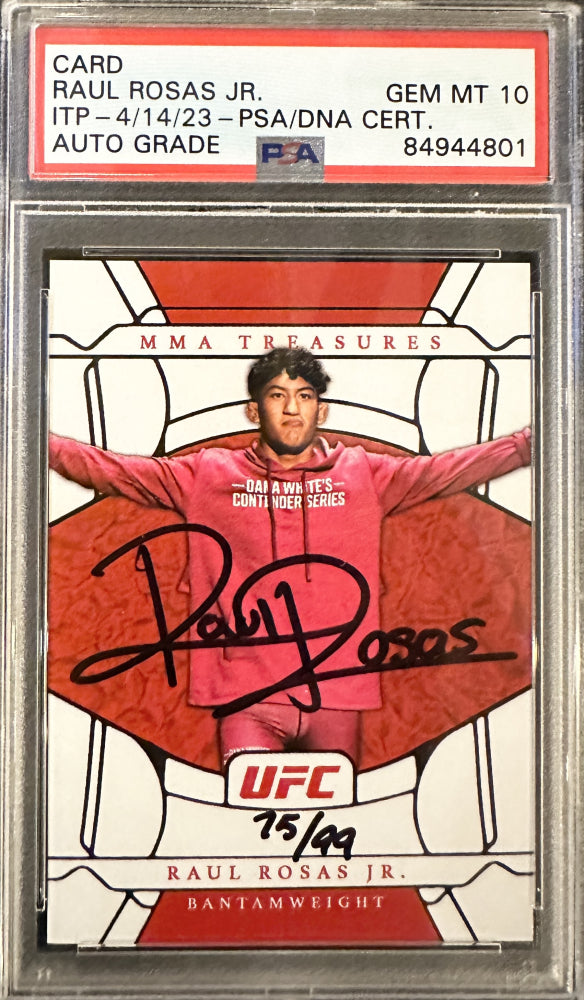 Raul Rosas Jr. Signed 2022 LE Reclaim MMA Treasures RC #MTRR #/99 (PSA | Autograph Graded PSA 10) - Rookie Card / Serially Numbered # / 99