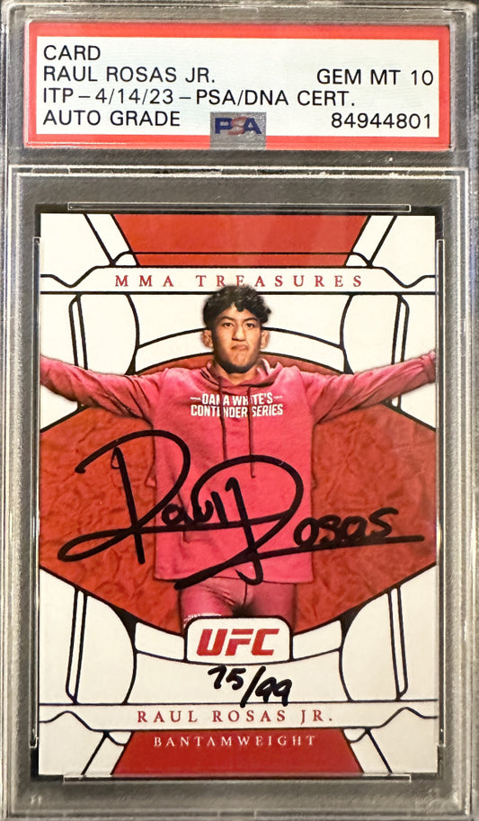 Raul Rosas Jr. Signed 2022 LE Reclaim MMA Treasures RC #MTRR #/99 (PSA | Autograph Graded PSA 10) - Rookie Card / Serially Numbered # / 99