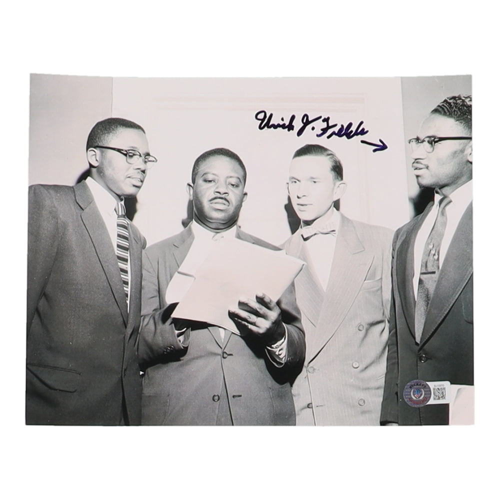 Uriah J. Fields Signed 8x10 Photo (Beckett) - Montgomery Bus Boycott - Civil Rights