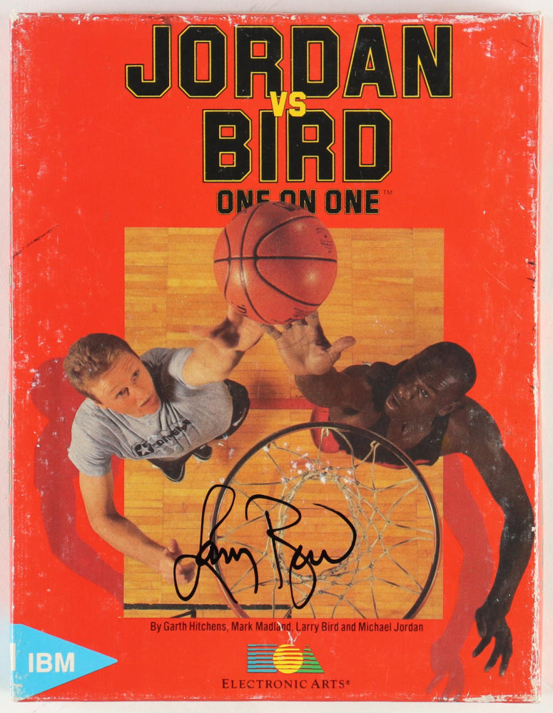 Larry Bird Signed (Beckett) "Jordan Vs Bird" IBM Game - Beckett Witnessed