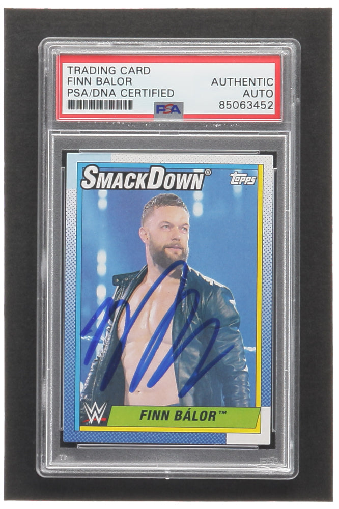 Finn Balor Signed 2021 Topps Heritage WWE #83 (PSA)