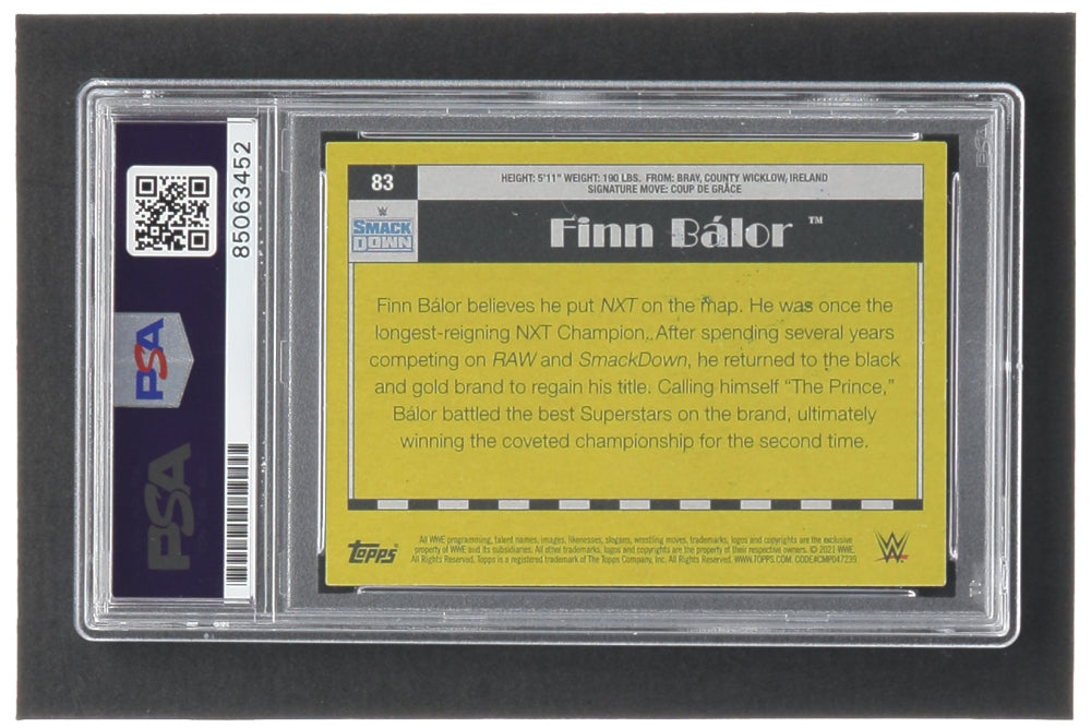 Finn Balor Signed 2021 Topps Heritage WWE #83 (PSA)