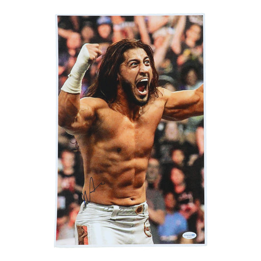 Mustafa Ali Signed WWE 11x17 Photo (ACOA)