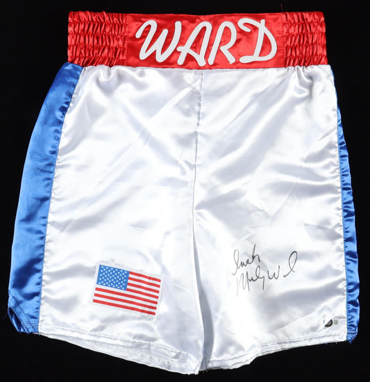 Micky Ward Signed (Beckett) Boxing Trunks - Beckett Witnessed