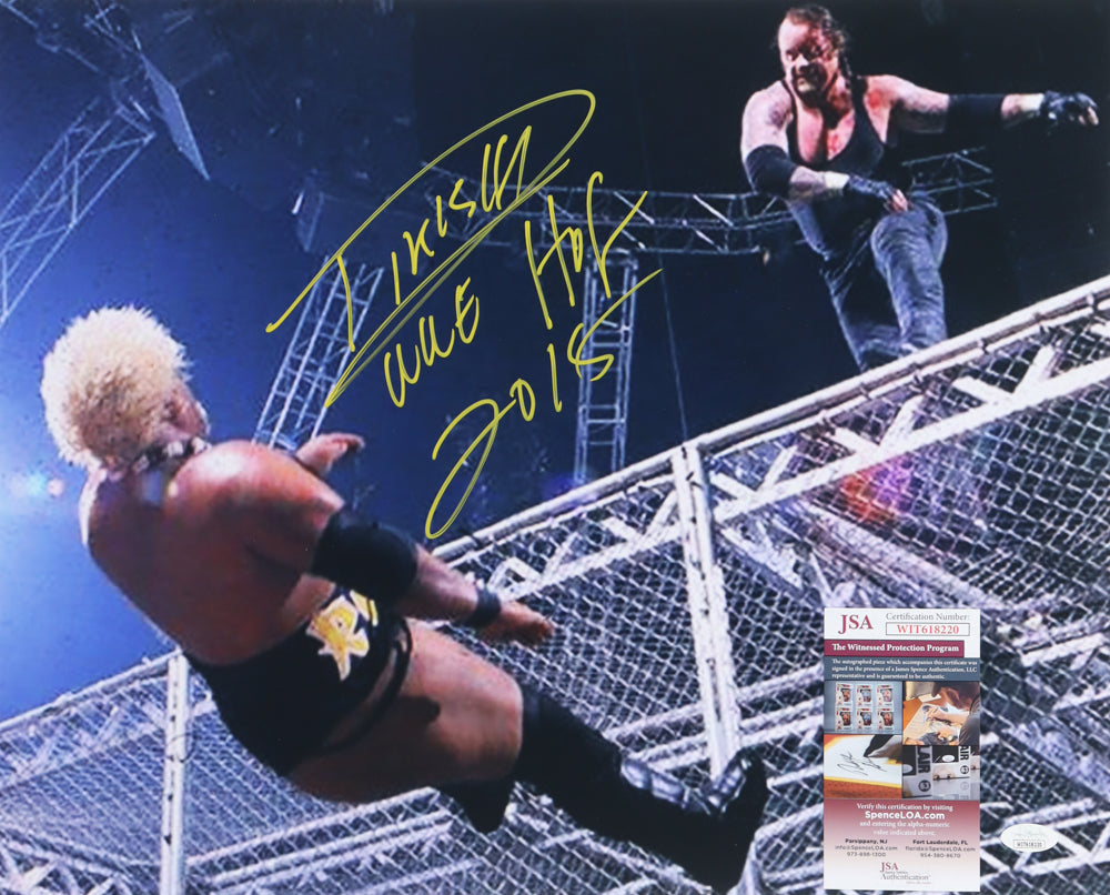 Rikishi Signed (JSA) WWE 16x20 Photo Inscribed "WWE HOF 2018" - JSA Witnessed