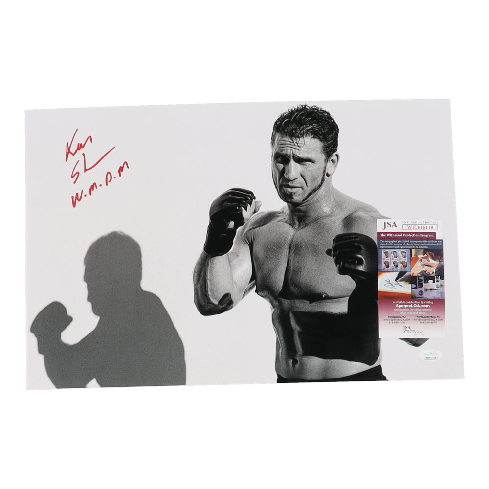 Ken Shamrock Signed (JSA) WWE 12x18 Photo - JSA Witnessed