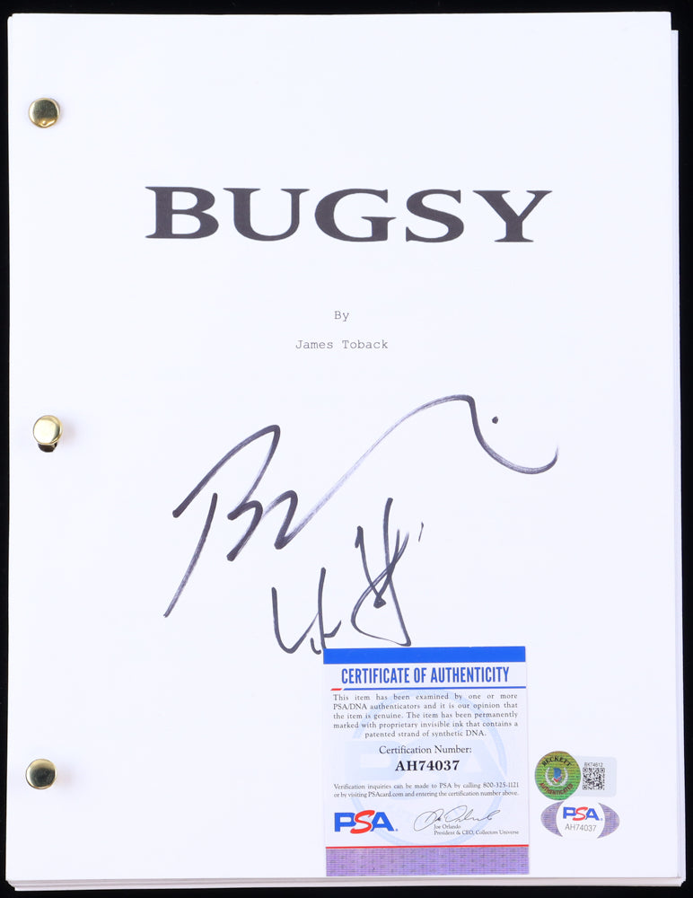 Warren Beatty & Barry Levinson Signed "Bugsy" Script (Beckett & PSA)