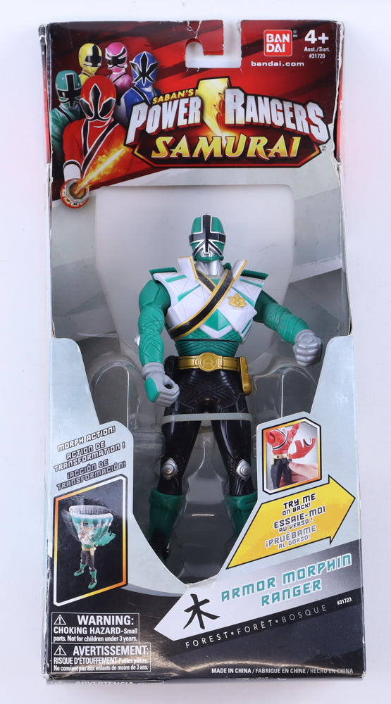 Hector David Jr. Twice-Signed (Beckett) "Power Rangers Samurai" Action Figure Inscribed "Mike", "2023" & "Green Ranger" - Green Ranger