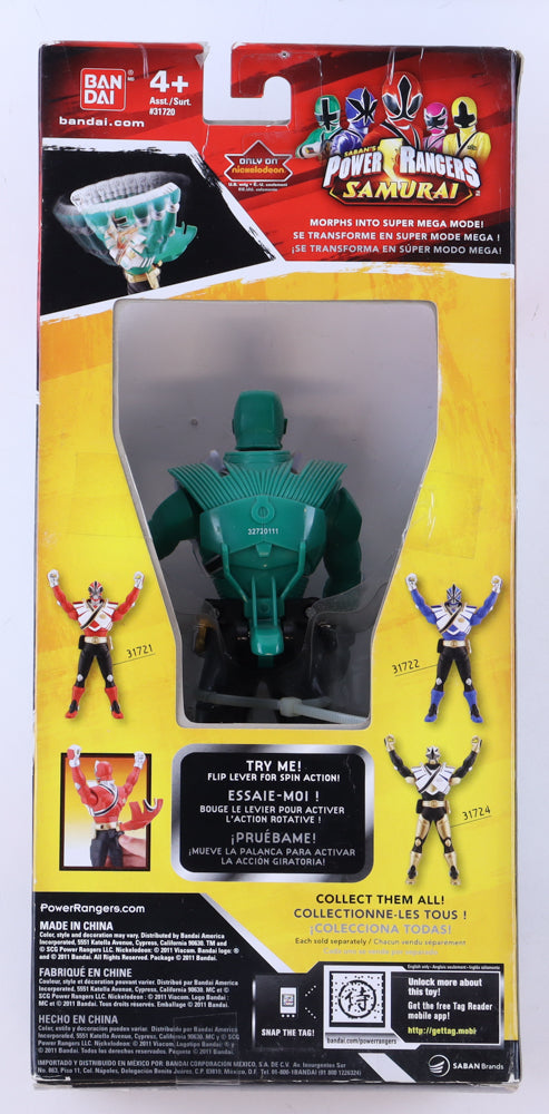 Hector David Jr. Twice-Signed (Beckett) "Power Rangers Samurai" Action Figure Inscribed "Mike", "2023" & "Green Ranger" - Green Ranger