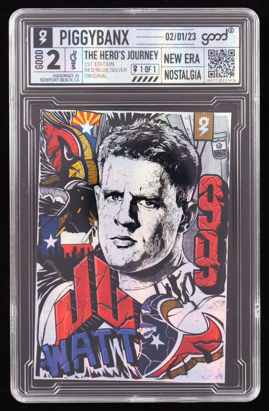 Piggybanx Signed J.J. Watt LE "World's Greatest Cards" Card #1/1 Limited Edition #1 / 1