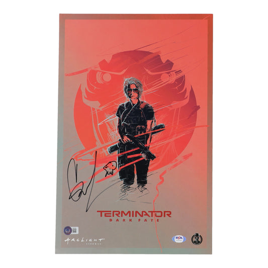 Gabriel Luna Signed (Beckett) "Terminator: Dark Fate" 11x17 Photo with Hand-Drawn Sketch - Gabriel / Rev-9