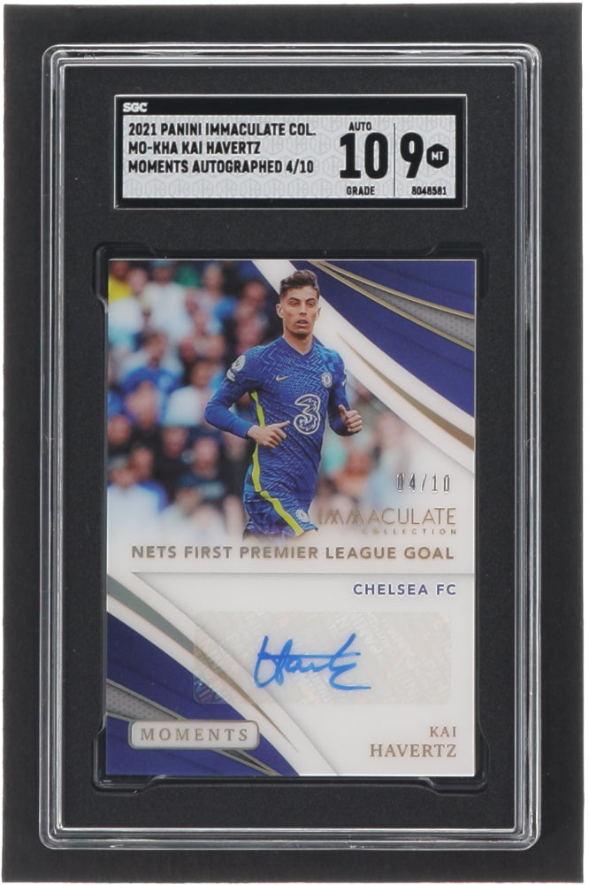 Kai Havertz 2021 Immaculate Collection Moments Signatures Premier League #1 #4/10 (SGC 9 | Autograph Graded SGC 10) - Serially Numbered #4 / 10