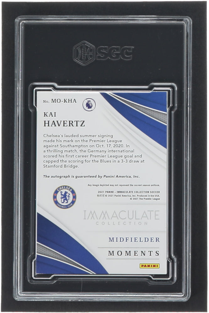 Kai Havertz 2021 Immaculate Collection Moments Signatures Premier League #1 #4/10 (SGC 9 | Autograph Graded SGC 10) - Serially Numbered #4 / 10