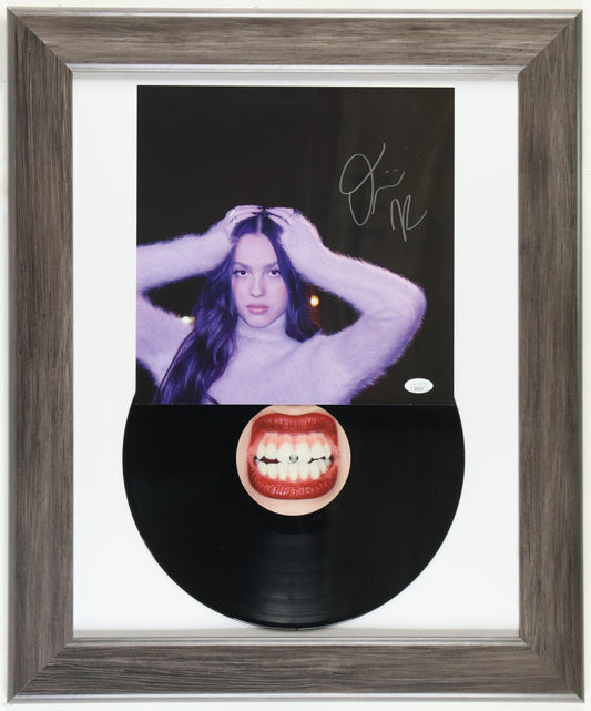 Olivia Rodrigo Signed (JSA) "GUTS" Custom Framed Record Album Sleeve Display