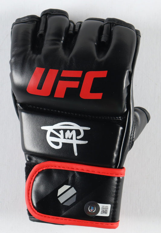 Ian Machado Garry Signed (Beckett) UFC Glove - Beckett Witnessed