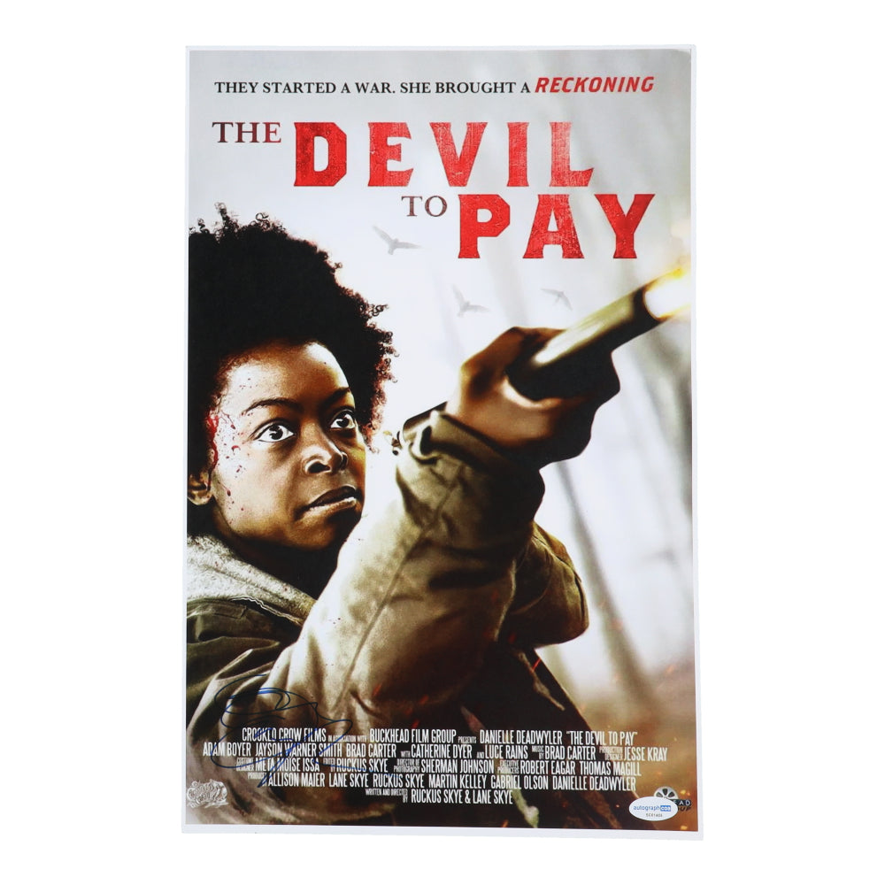 Danielle Deadwyler Signed (ACOA) "The Devil to Pay" 11x17 Photo - Lemon Cassidy