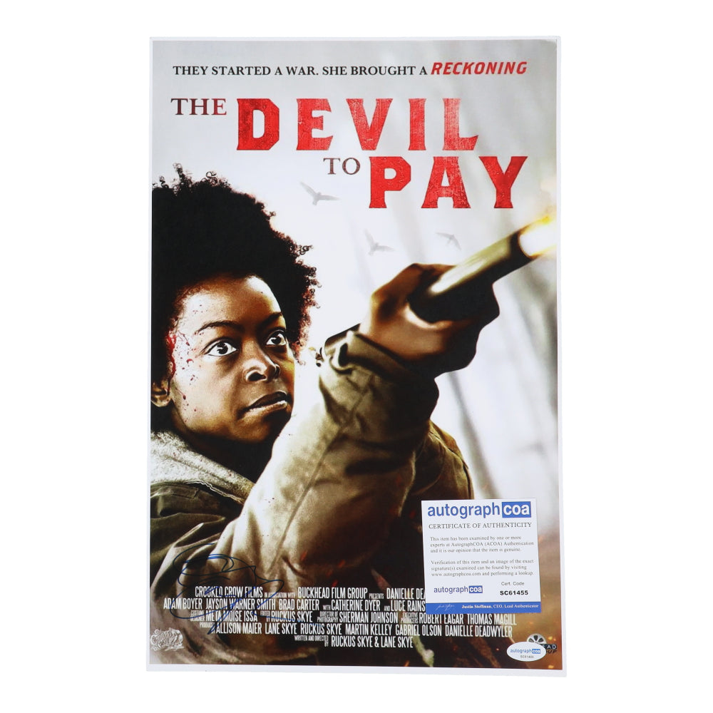 Danielle Deadwyler Signed (ACOA) "The Devil to Pay" 11x17 Photo - Lemon Cassidy