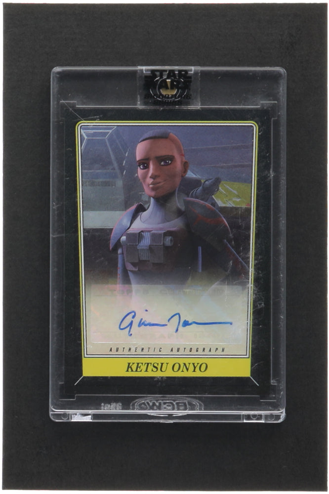 Gina Torres as Ketsu Onyo 2023 Topps Star Wars Signature Series B-Design Autographs Black #ABGT #1/5 - Serially Numbered #1 / 5