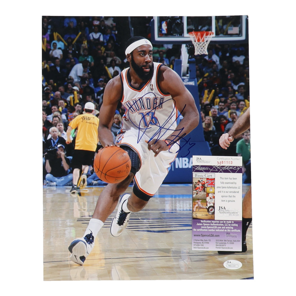 James Harden Signed Thunder 11x14 Photo (JSA)