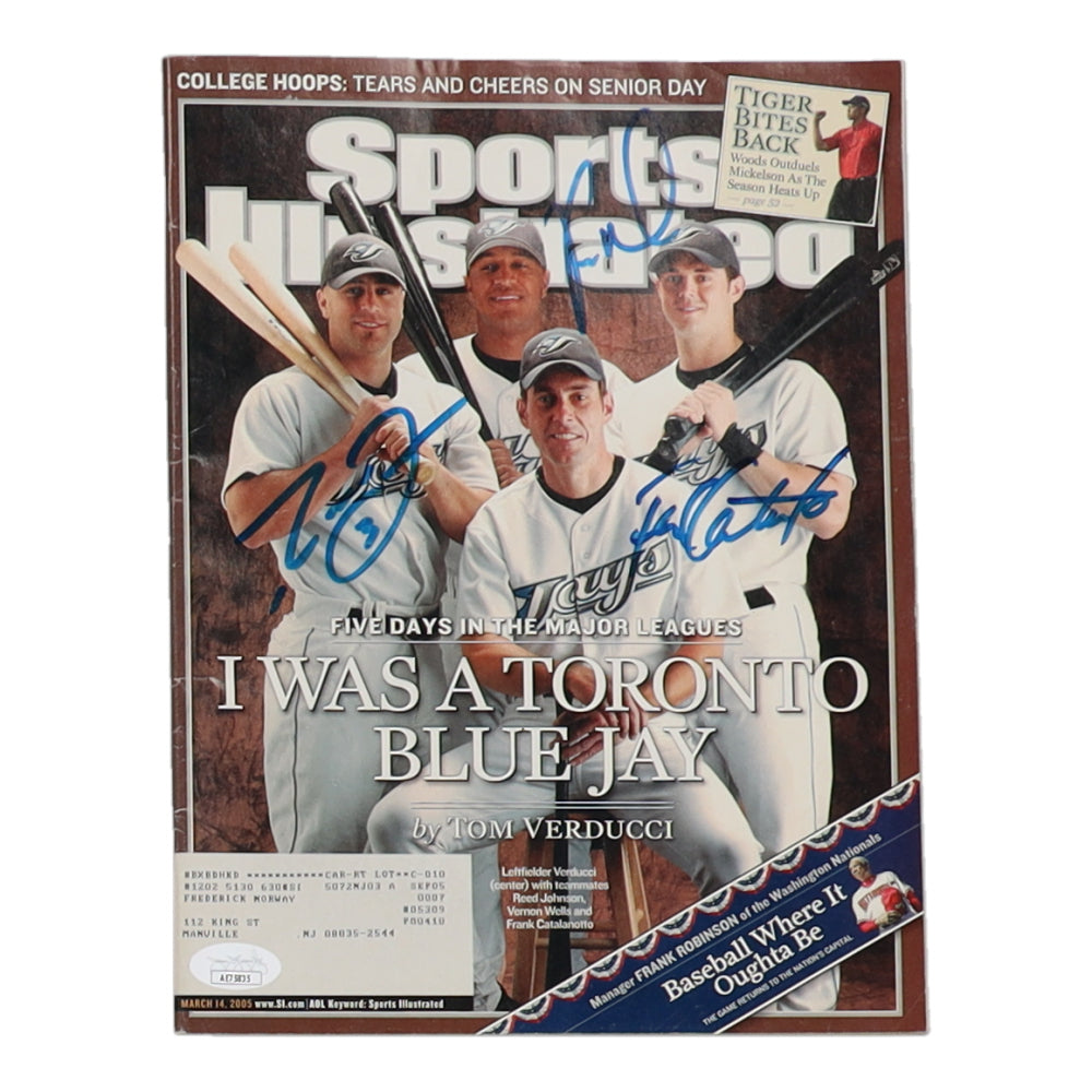 Vernon Wells, Reed Johnson & Frank Catalanotto Signed (JSA) 2005 "Sports Illustrated" Magazine