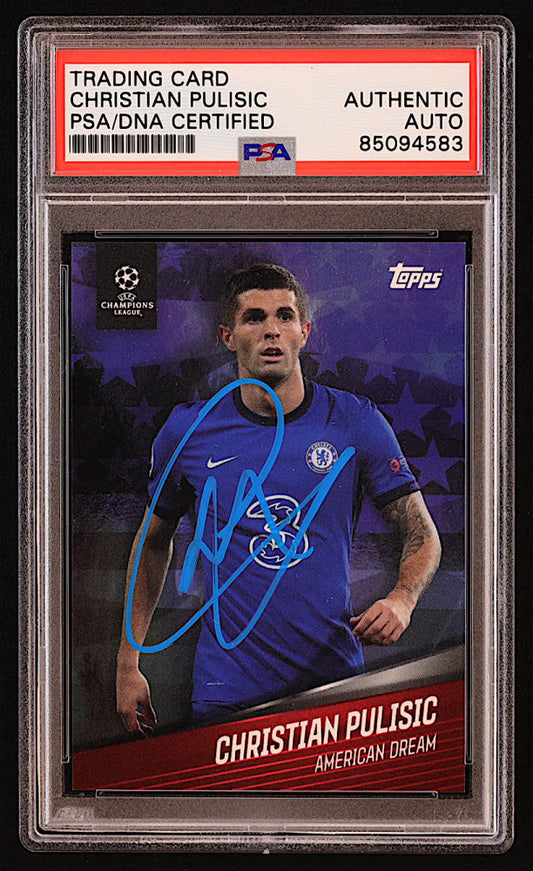 Christian Pulisic Signed 2021 Topps UEFA Champions League (PSA)