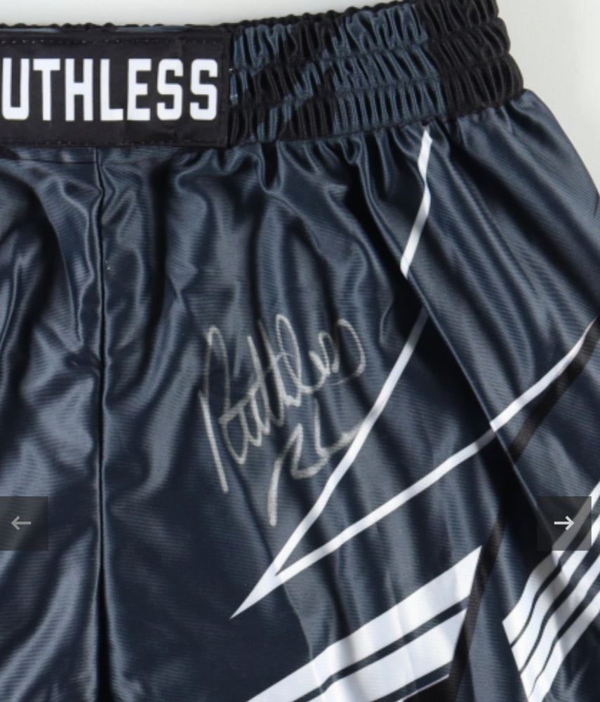 Robbie Lawler Signed (Beckett) UFC Fight Shorts Inscribed "Ruthless" - Beckett Witnessed