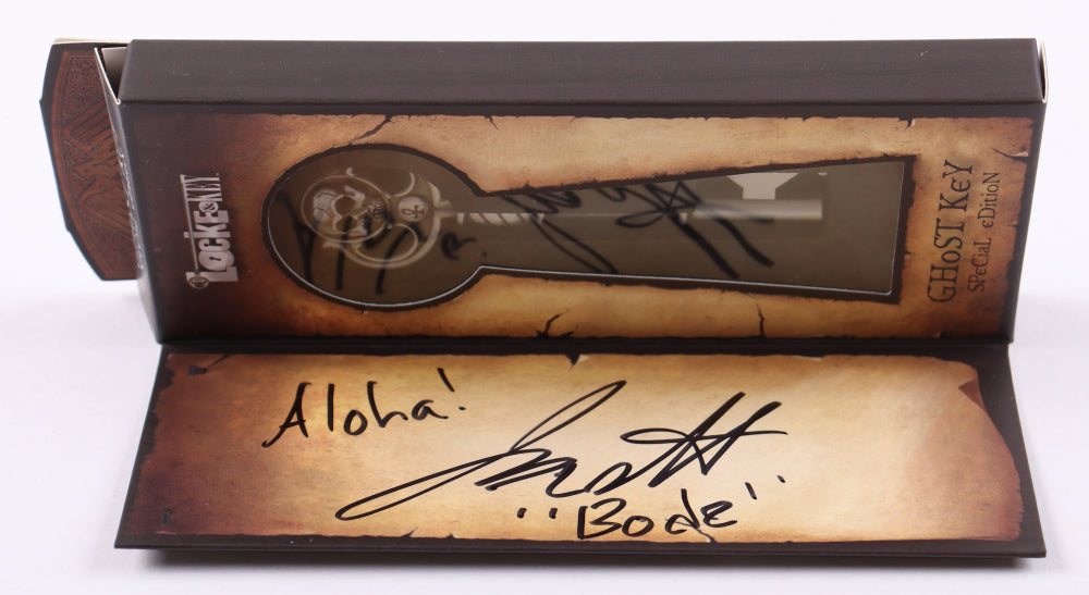 Jackson Robert Scott Signed "Locke & Key" Small World Key Special Edition Key Inscribed "Aloha!" & "Bode" (PA COA) - Includes 2 Inscriptions