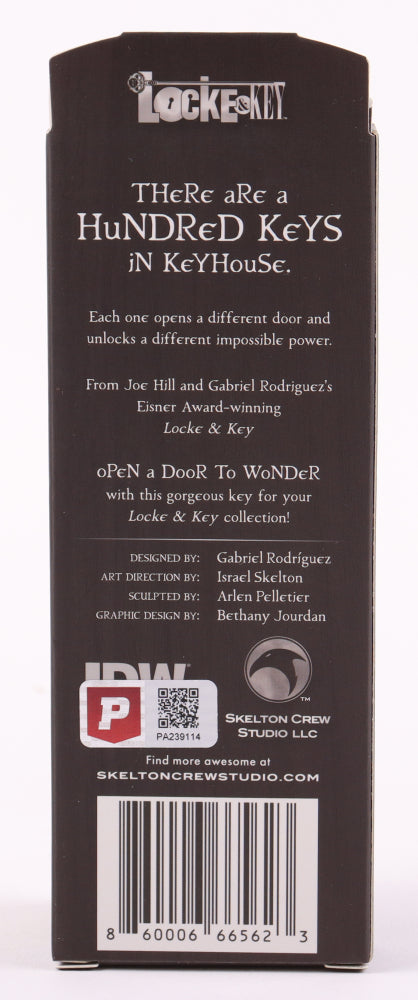 Jackson Robert Scott Signed "Locke & Key" Small World Key Special Edition Key Inscribed "Aloha!" & "Bode" (PA COA) - Includes 2 Inscriptions