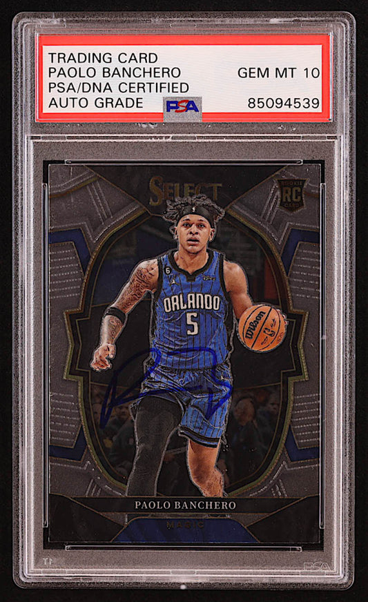 Paolo Banchero Signed 2022-23 Select #72 RC (PSA | Autograph Graded PSA 10) - Rookie Card