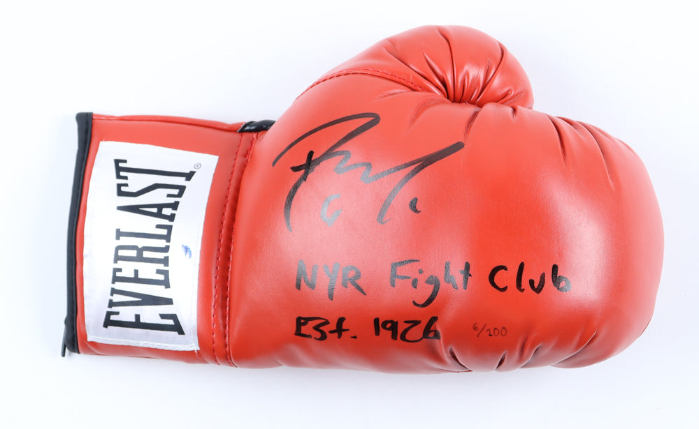 Dylan McIlrath Signed (Steiner) LE Everlast Boxing Glove Inscribed "NYR Fight Club Est. 1926" - Limited Edition #6 / 100