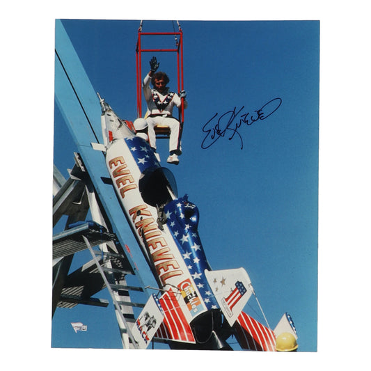 Evel Knievel Signed 16x20 Photo (Fanatics) - The Ultimate Daredevil