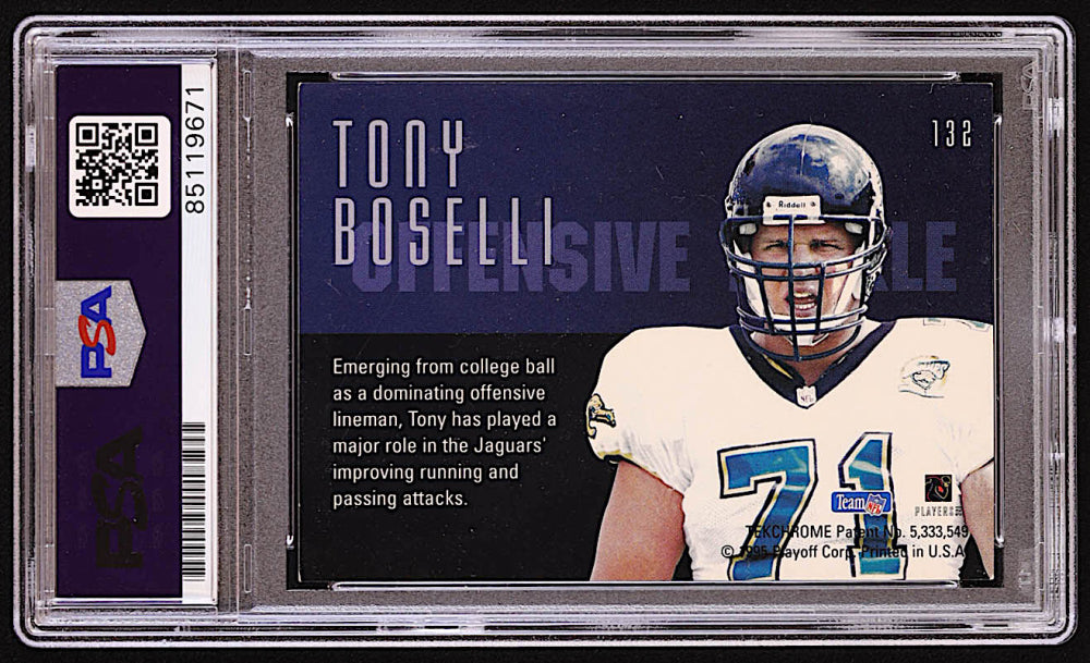 Tony Boselli Signed 1995 Playoff Contenders #132 RC Inscribed "HOF 22" (PSA) - Rookie Card