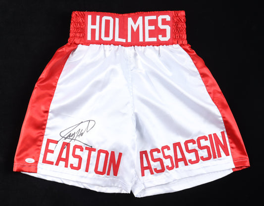 Larry Holmes Signed Boxing Trunks (JSA) JSA Witnessed