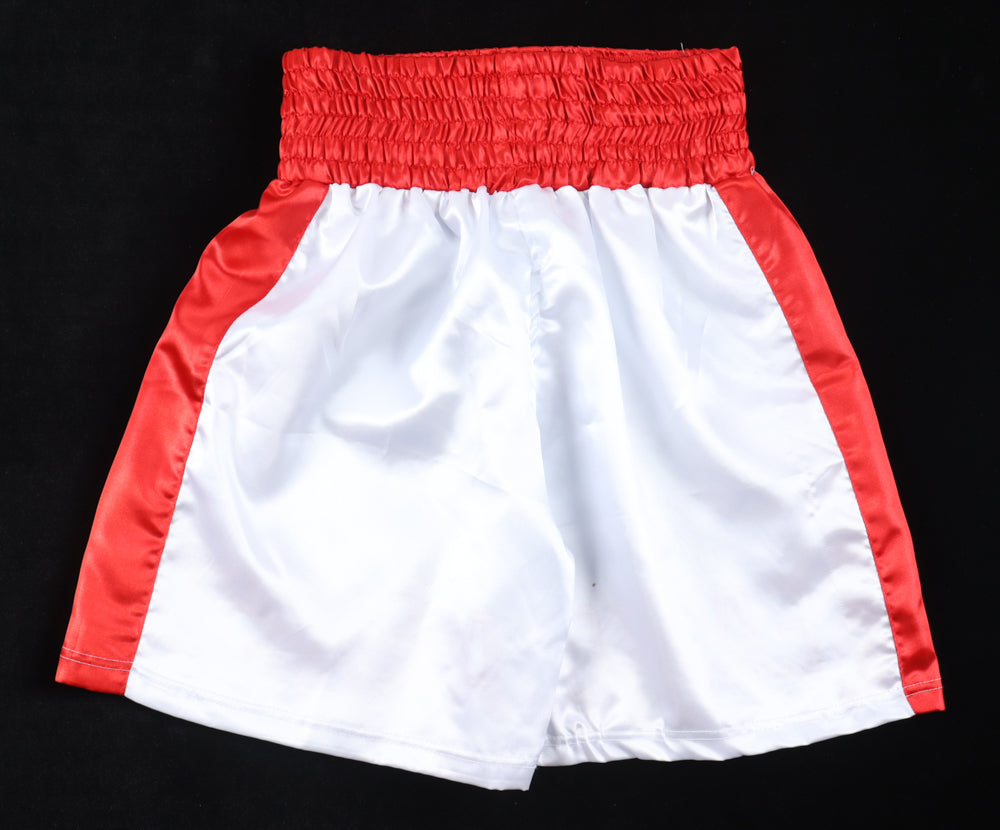 Larry Holmes Signed Boxing Trunks (JSA) JSA Witnessed