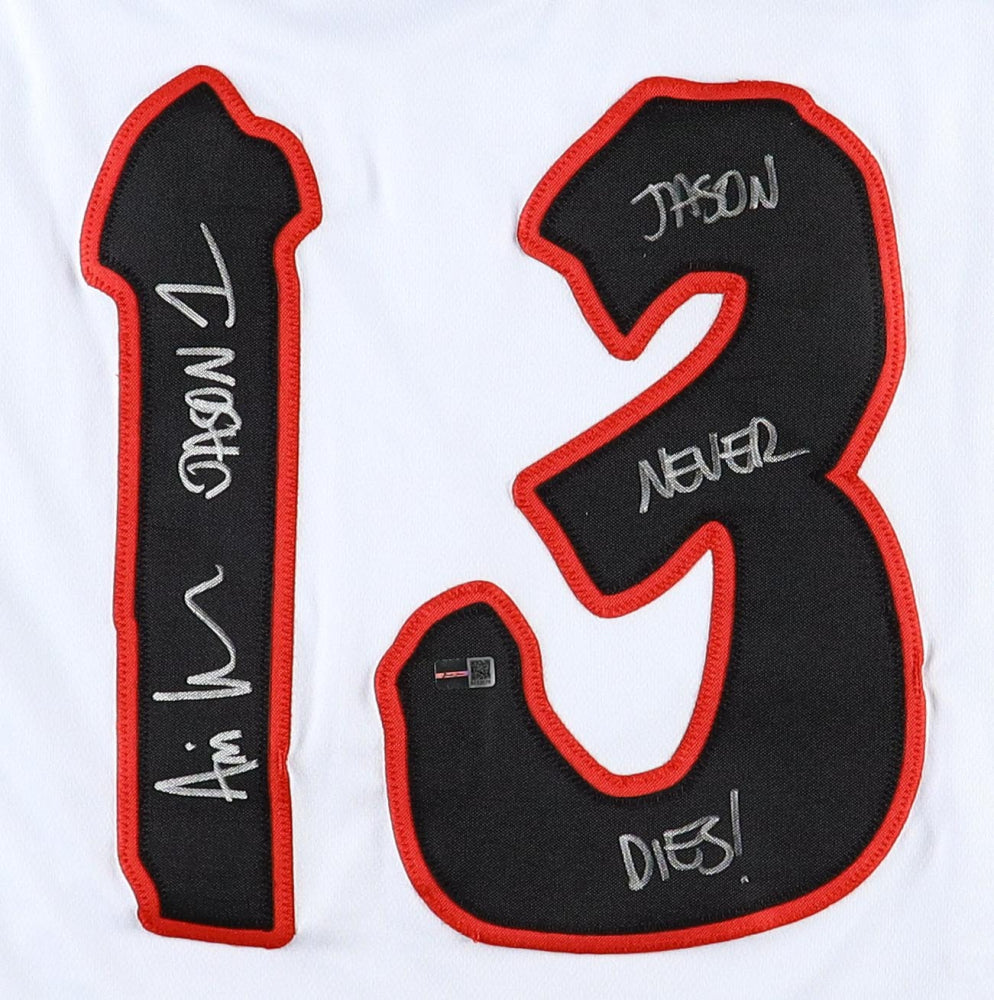 Ari Lehman Signed Jersey Inscribed "Jason 1" & "Jason Never Dies!" (Steiner) - "Friday The 13th"