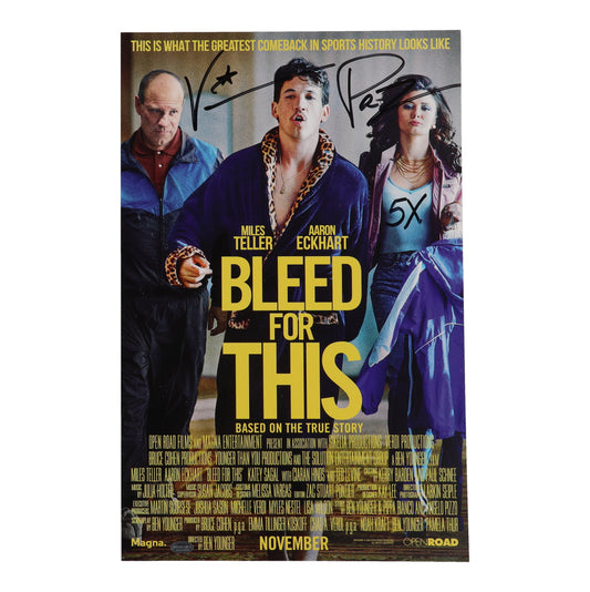 Vinny "Paz" Pazienza Signed (Schwartz) "Bleed For This" 11x17 Photo Inscribed "5x"