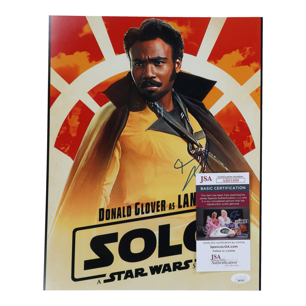 Donald Glover Signed "Solo" 11x14 Photo (JSA) - Lando Calrissian