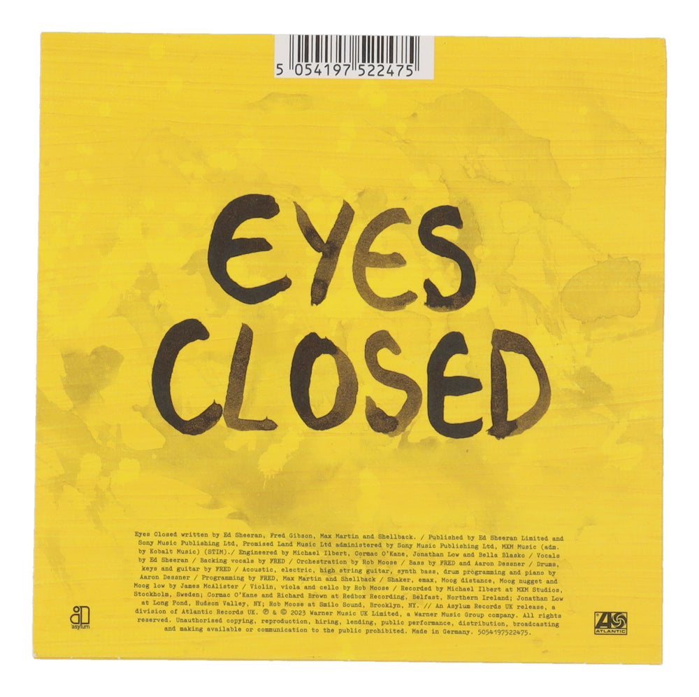 Ed Sheeran Signed "Eyes Closed" CD Album (JSA)