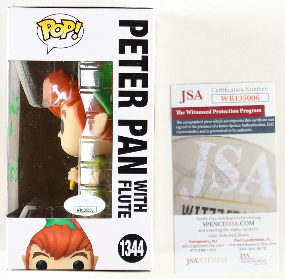 Blayne Weaver Signed "Peter Pan" #1344 Funko Pop! Vinyl Figure Inscribed "Peter Pan" (JSA) - Voice of Peter Pan