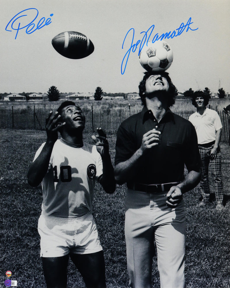 Pele & Joe Namath Signed 16x20 Photo (Steiner)