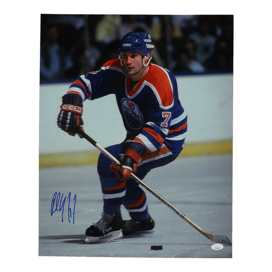 Paul Coffey Signed Oilers 16x20 Photo (JSA)