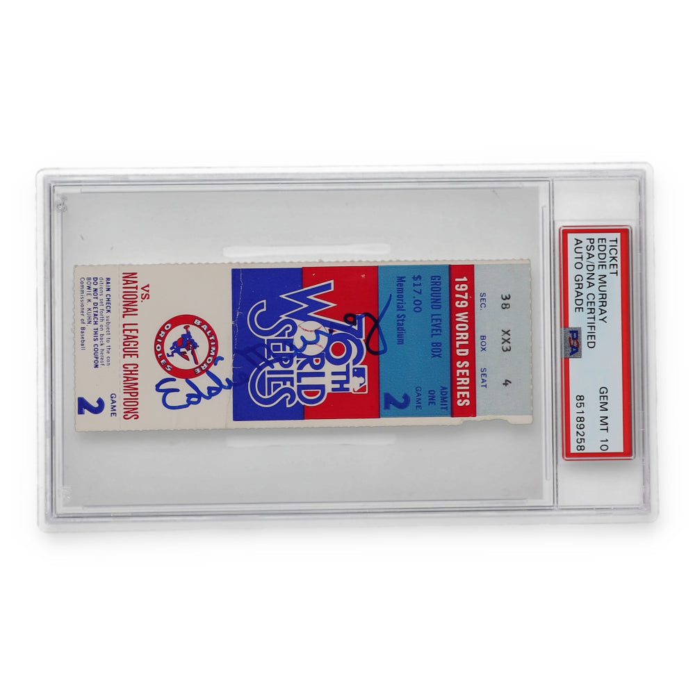 Eddie Murray Signed 1979 World Series Game 2 Ticket (PSA | Autograph Graded PSA 10)