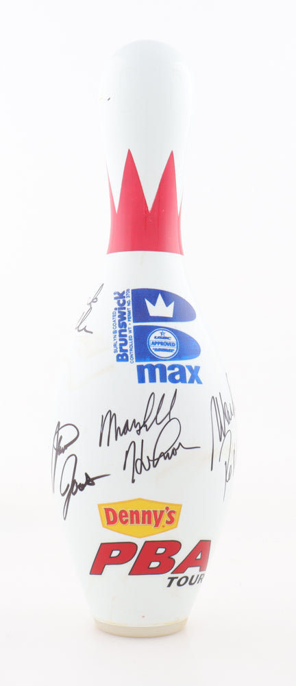 "Bowling Legends" Denny's PBA Tour Bowling Pin Signed By (7) Walter Ray Williams Jr., Patrick Allen, Mark Roth, Sean Rash (JSA)