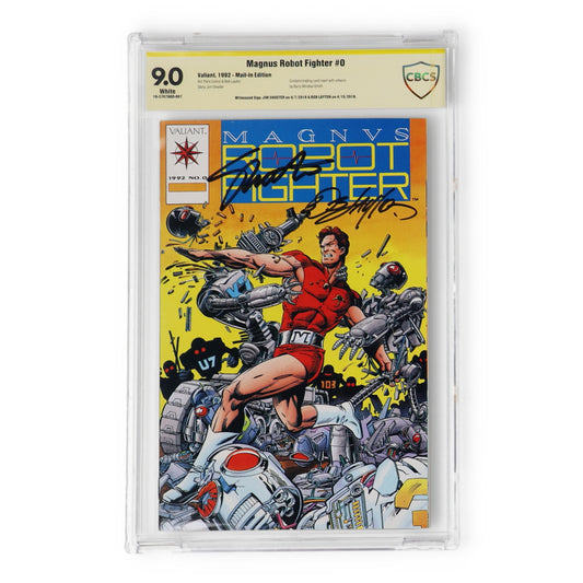 Jim Shooter Signed 1992 "Magnus Robot Fighter" #0 Valiant Comic Book (CBCS 9.0) Mail-In Edition