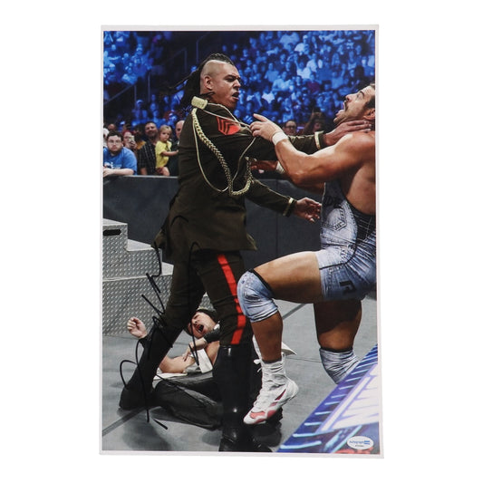 Commander Azeez Signed WWE 11x17 Photo (ACOA)